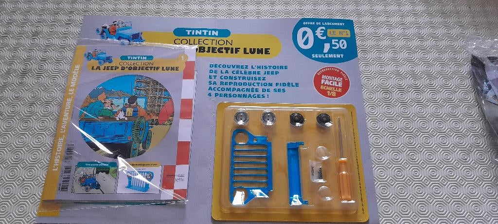 MAQUETTE VOITURE  JEEP TINTIN OBJECTIF LUNE 1/8 EME, Ophalen, Nieuw