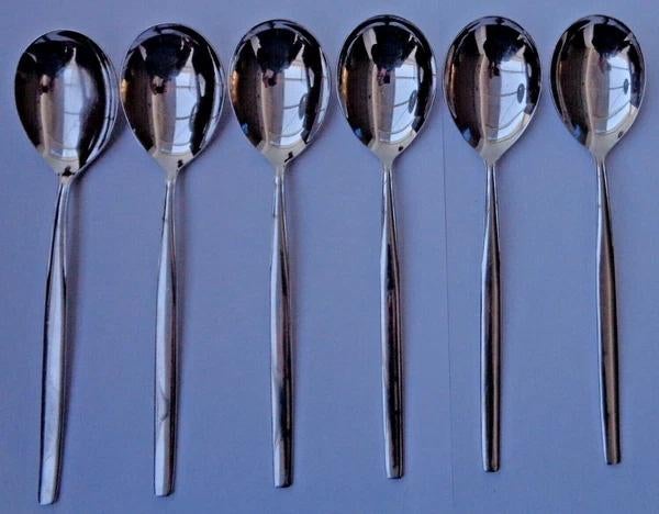 Sola Elite Prelude Lot de 6 cuillères de table 19,2 cm, Envoi, Comme neuf, Inox ou Chrome, Couverts en vrac