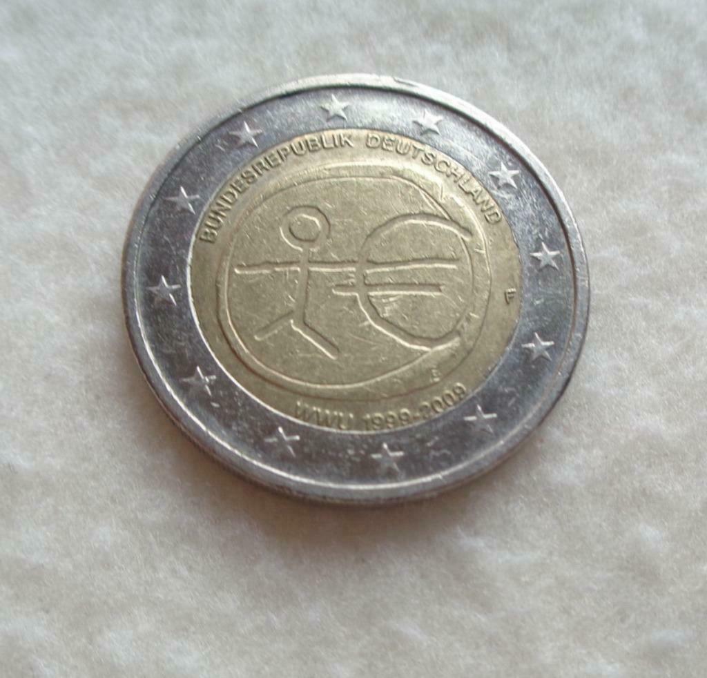 Pièce de monnaie 2 Euros "DEUTSCHLAND". 1999/2009- N3, Postzegels en Munten, Munten | Europa | Euromunten, Ophalen of Verzenden