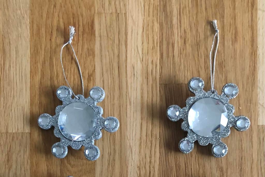 Set de 2 pendentifs de Noël en argent, Enlèvement ou Envoi, Utilisé