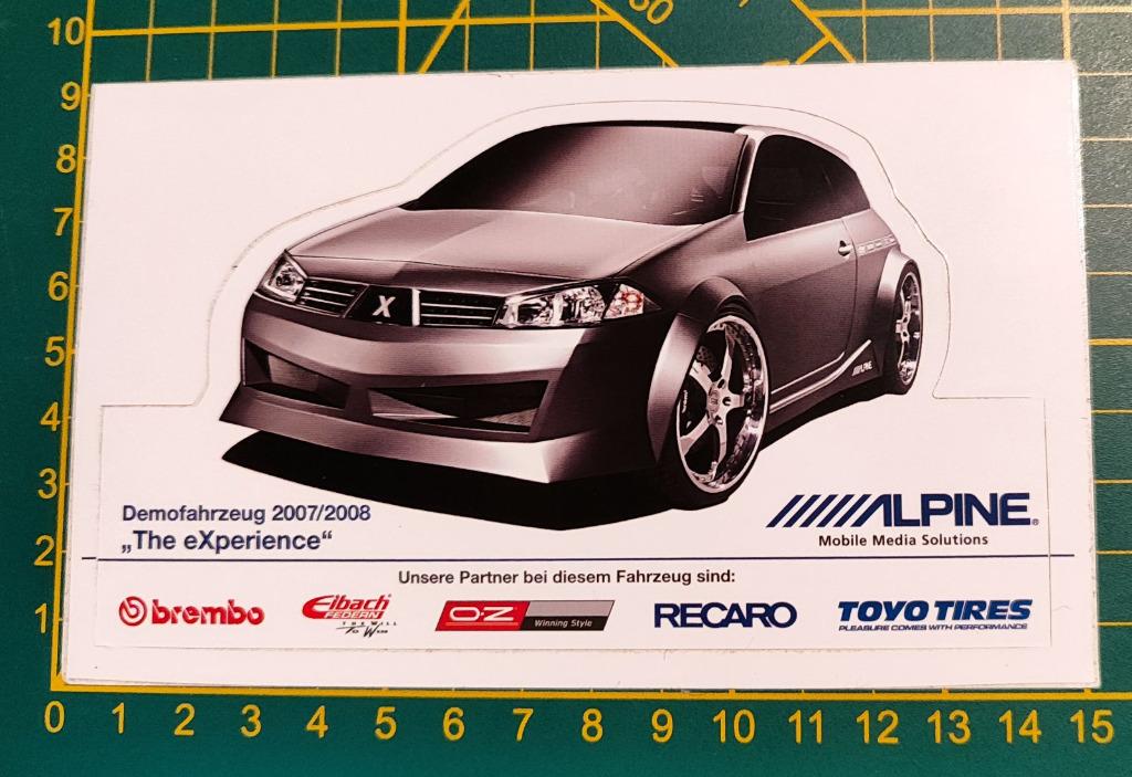 Sticker Alpine sound system Renault Megane, Ophalen of Verzenden, Zo goed als nieuw