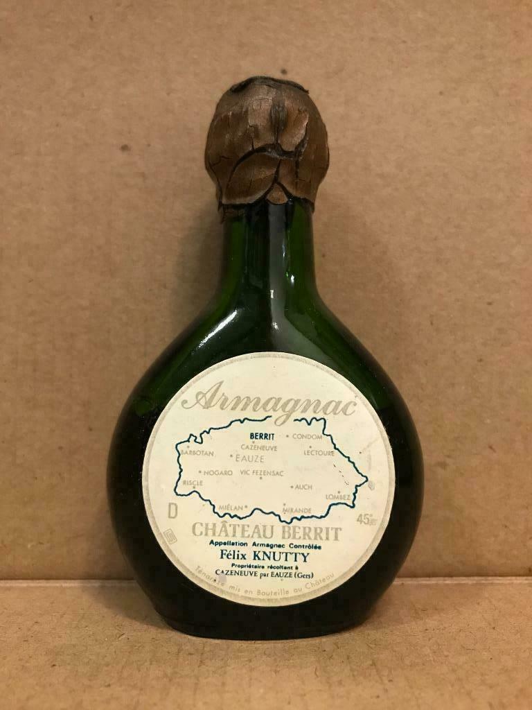 Armagnac - Château Berrit - Mignonnette d'alcool - France, Collections, Enlèvement ou Envoi, Utilisé, France, Autres types