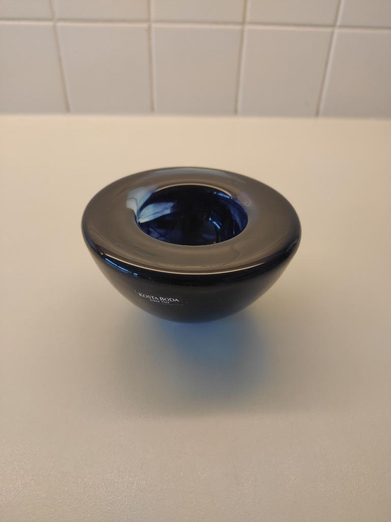 Kosta Boda Atoll bowl van Anna Errner Blauw en helder Swirl, Enlèvement