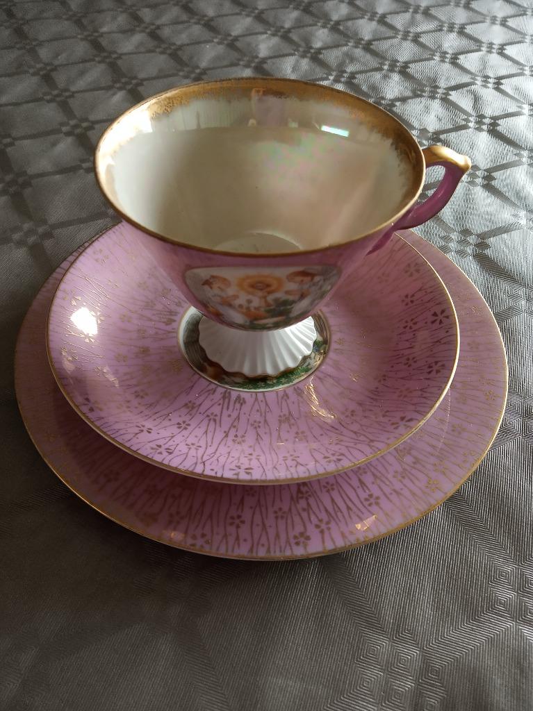 3 delig porseleinen servies setje / tas, schoteltje, bord, Ophalen of Verzenden