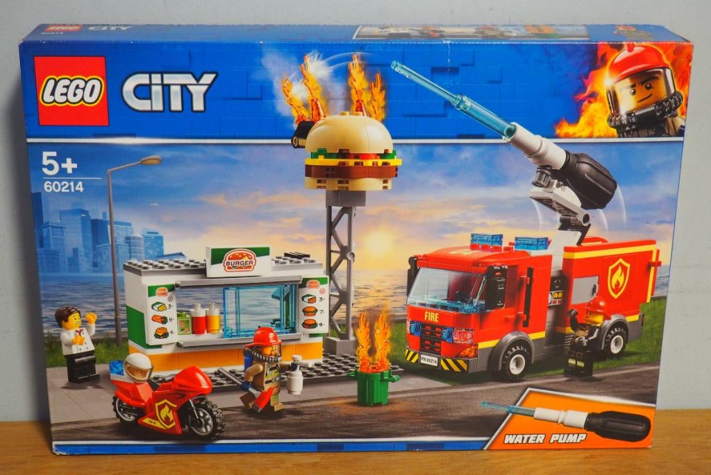 Lego 60214 Brand bij het hamburgerrestaurant (nieuw), Ophalen of Verzenden, Nieuw, Complete set, Lego