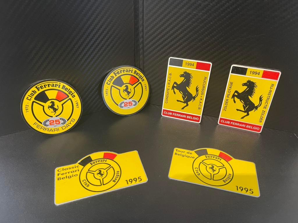 Plaquettes de collection alu Ferrari Belgio