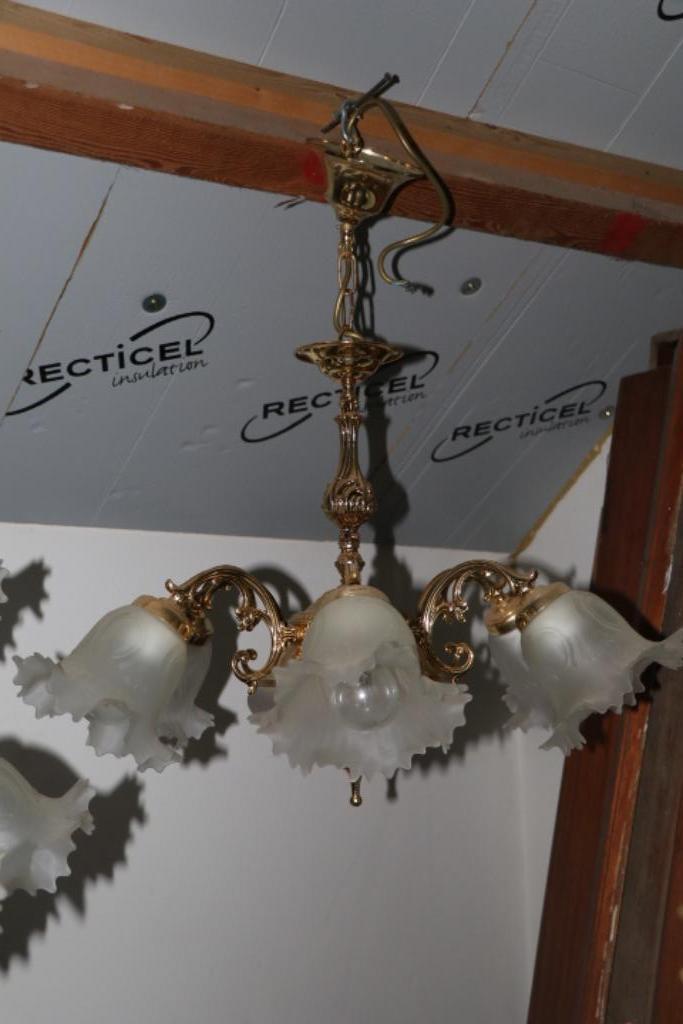 Lustre vintage, Enlèvement, Utilisé, Verre