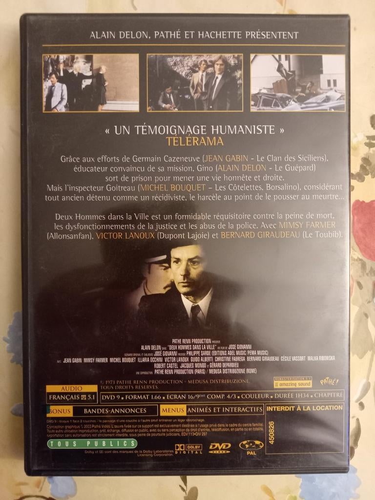 Gabin / Delon - 2 Hommes Dans la Ville DVD 📀, Enlèvement ou Envoi, Drame, Coffret, Comme neuf