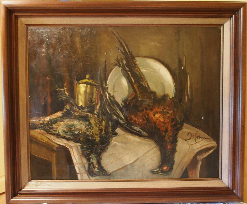 Schilderij van Jozef De Coene Stilleven Gevogelte Decoene, Ophalen of Verzenden