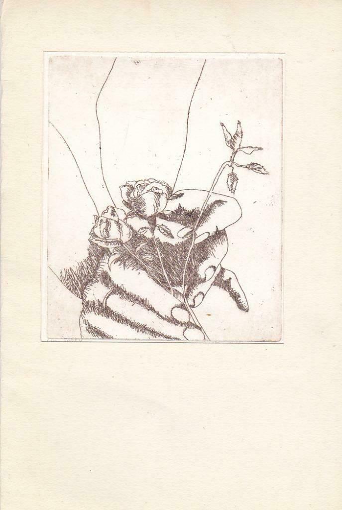 Nieuwjaarskaart met ets van Lin, 1980., Enlèvement ou Envoi, Utilisé