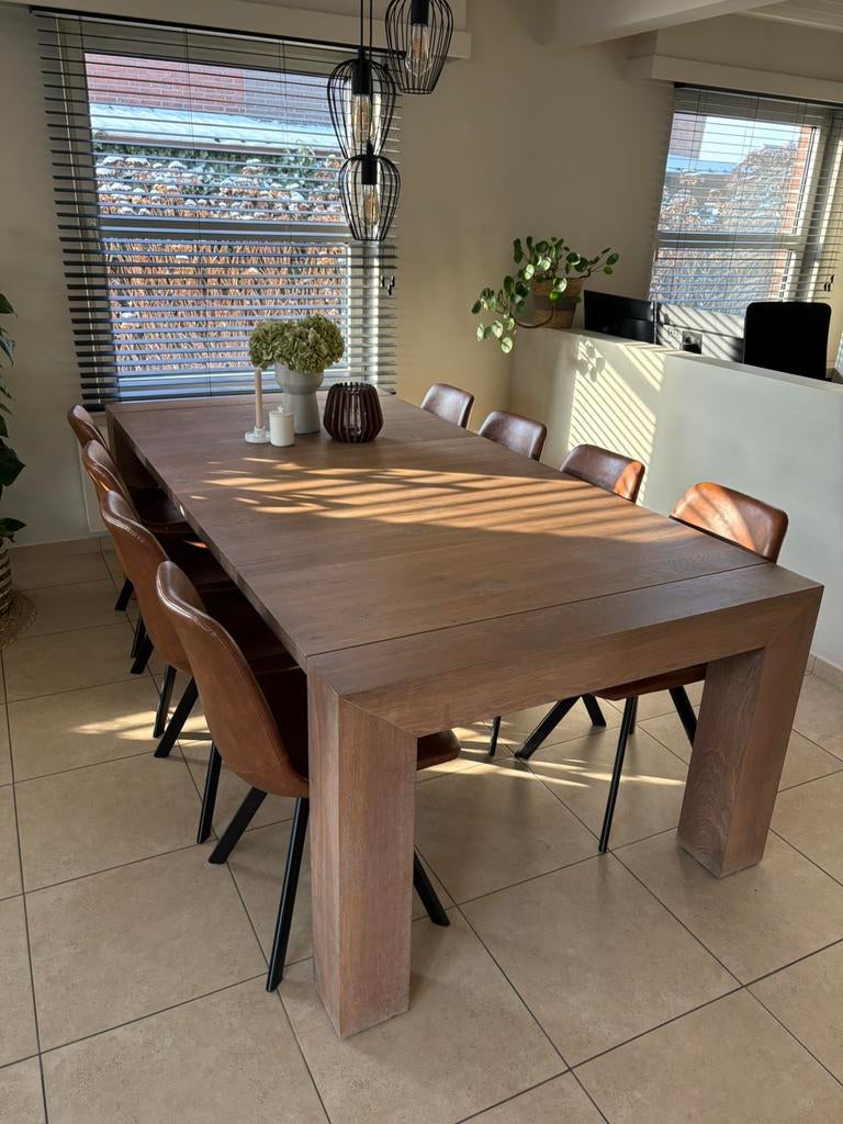 YASK eettafel, Huis en Inrichting, Ophalen, 100 tot 150 cm, Eikenhout, 200 cm of meer