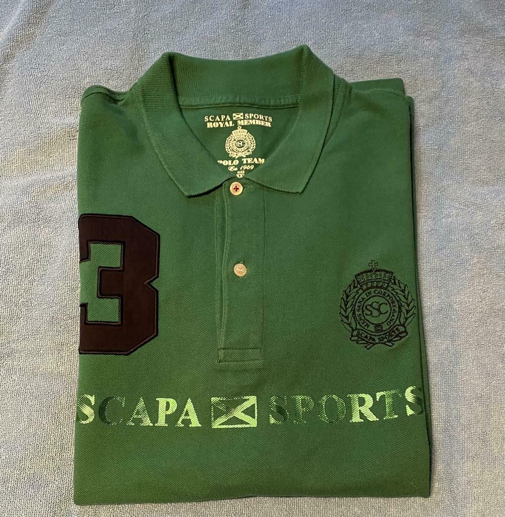 SCAPA polo lange mouwen groen - bijpassend hemd Scapa, Kleding | Heren, Overige maten, Ophalen of Verzenden, Gedragen, Groen