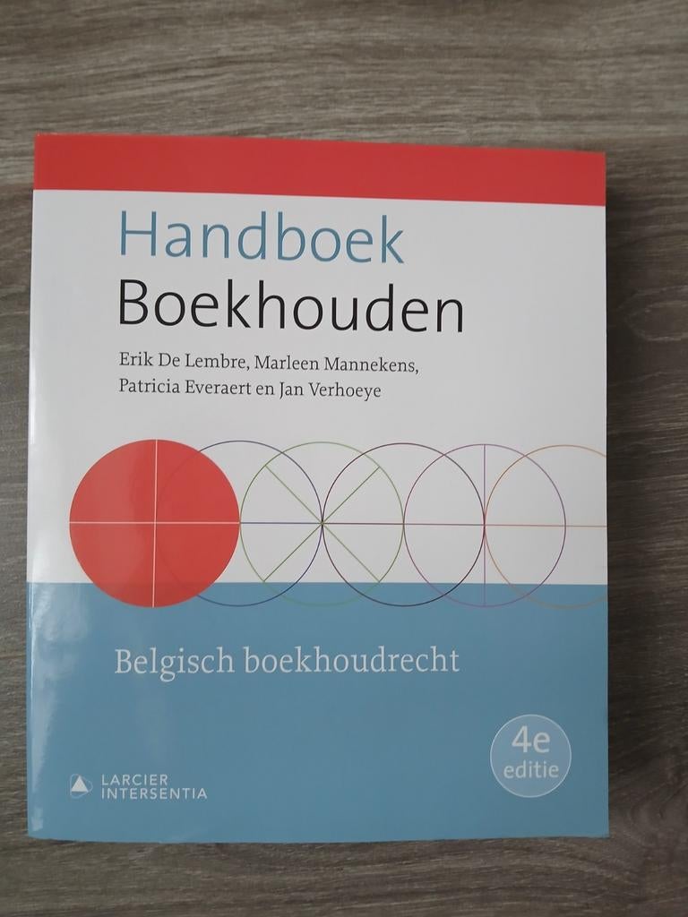 Handboek Boekhouden - Belgisch boekhoudrecht (vierde editie), Ophalen of Verzenden, Erik De Lembre