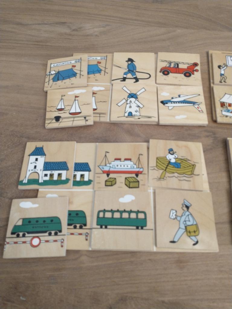 Houten lotto-spel (retro), Ophalen of Verzenden, Gebruikt