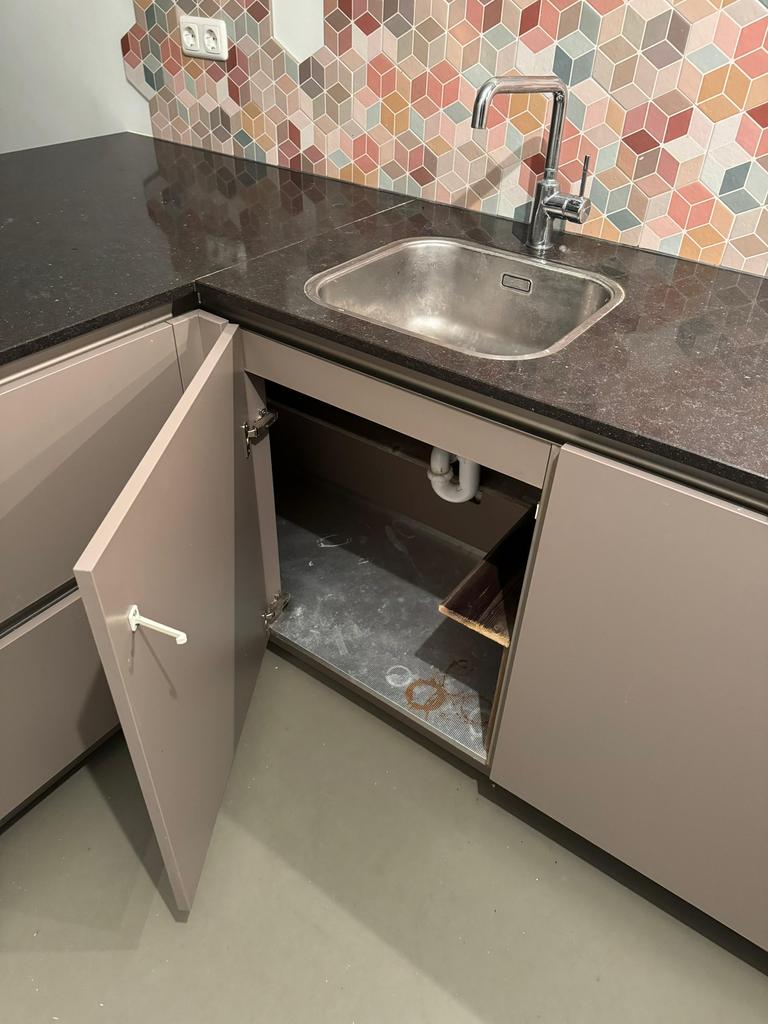 Complete Hoekkeuken + Apparatuur Siemens + GEDEMONTEERD, Ophalen of Verzenden, Composiet, Hoekkeuken