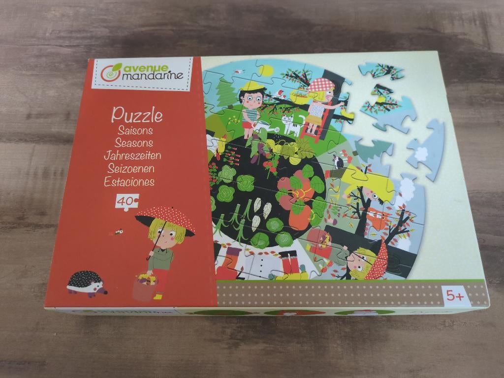 Puzzle rond 40 pcs 5 ans + "Les saisons", Enlèvement