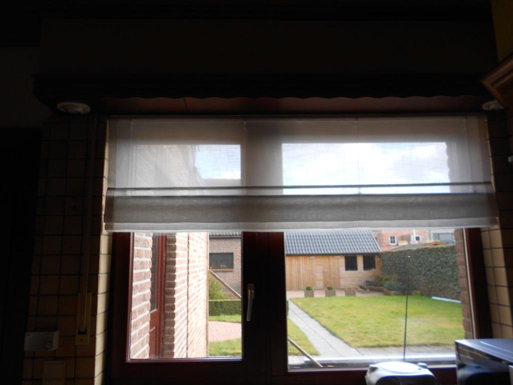 2 Glasgordijnen, Huis en Inrichting, Ophalen, Zo goed als nieuw, Wit