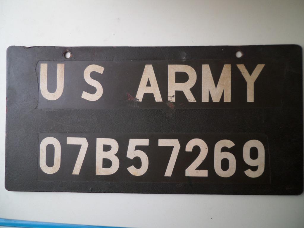 plaque  US  ARMY, Enlèvement, Armée de terre, Autres types