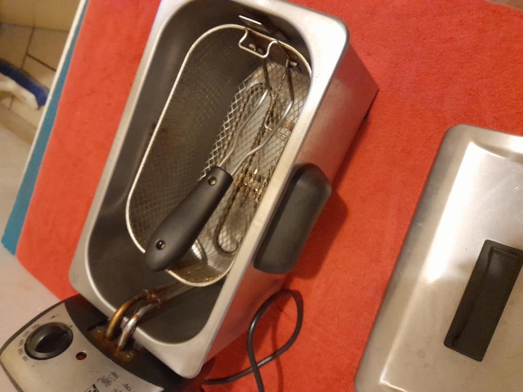Frietketel in inox, 2 à 3 litres, Enlèvement, Comme neuf, Pan intérieur amovible