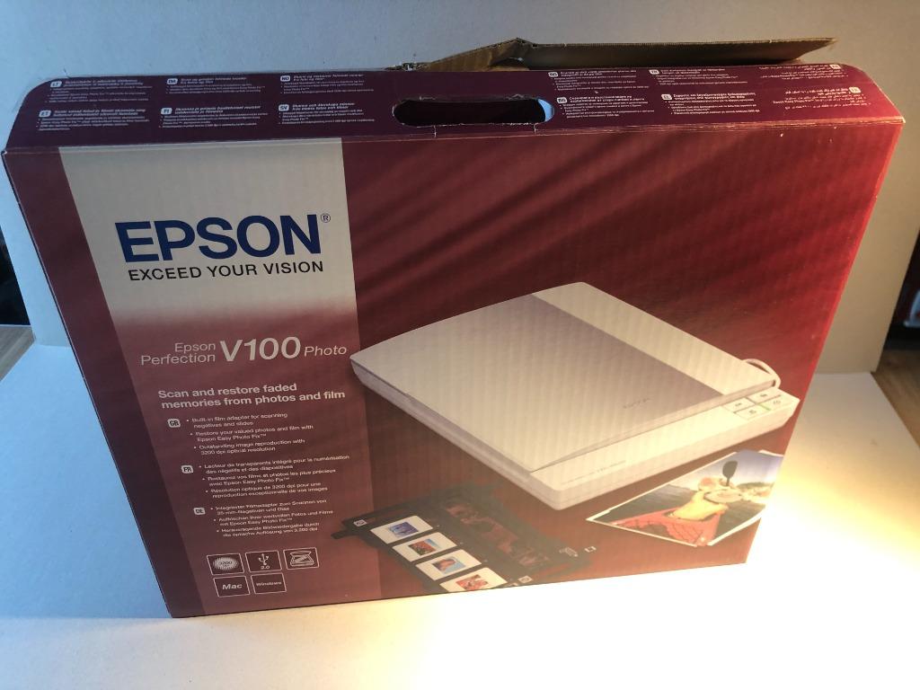 Epson V100 fotoscanner - USB 2.0 - resolutie van 3200 dpi, Computers en Software, Scanners, Epson, Ophalen of Verzenden, Windows