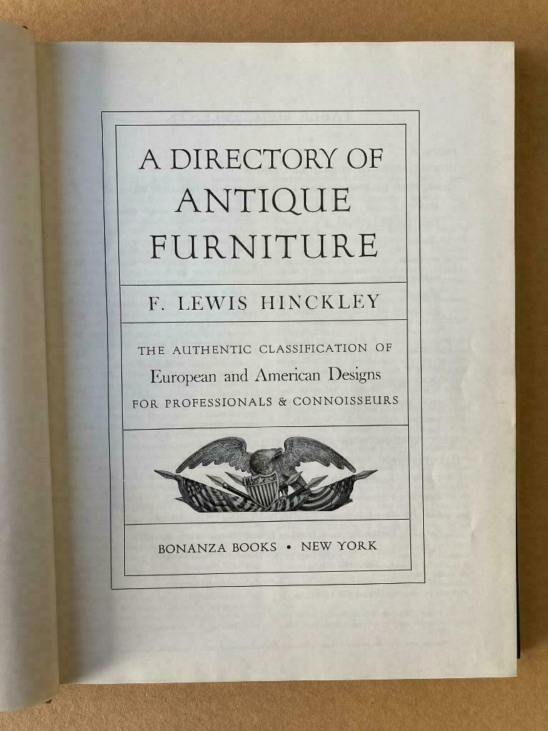 A Directory Of Antique Furniture - F. Lewis Hinckley, Boeken, Overige Boeken, Gelezen, Ophalen of Verzenden