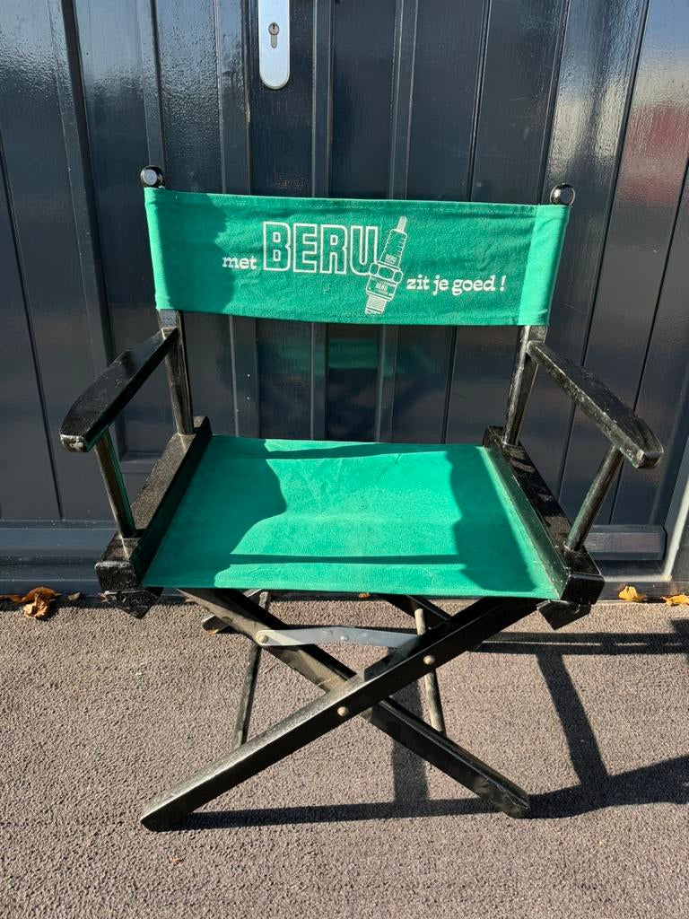Beru bougies oude reclame stoel, Ophalen of Verzenden, Gebruikt, Gebruiksvoorwerp
