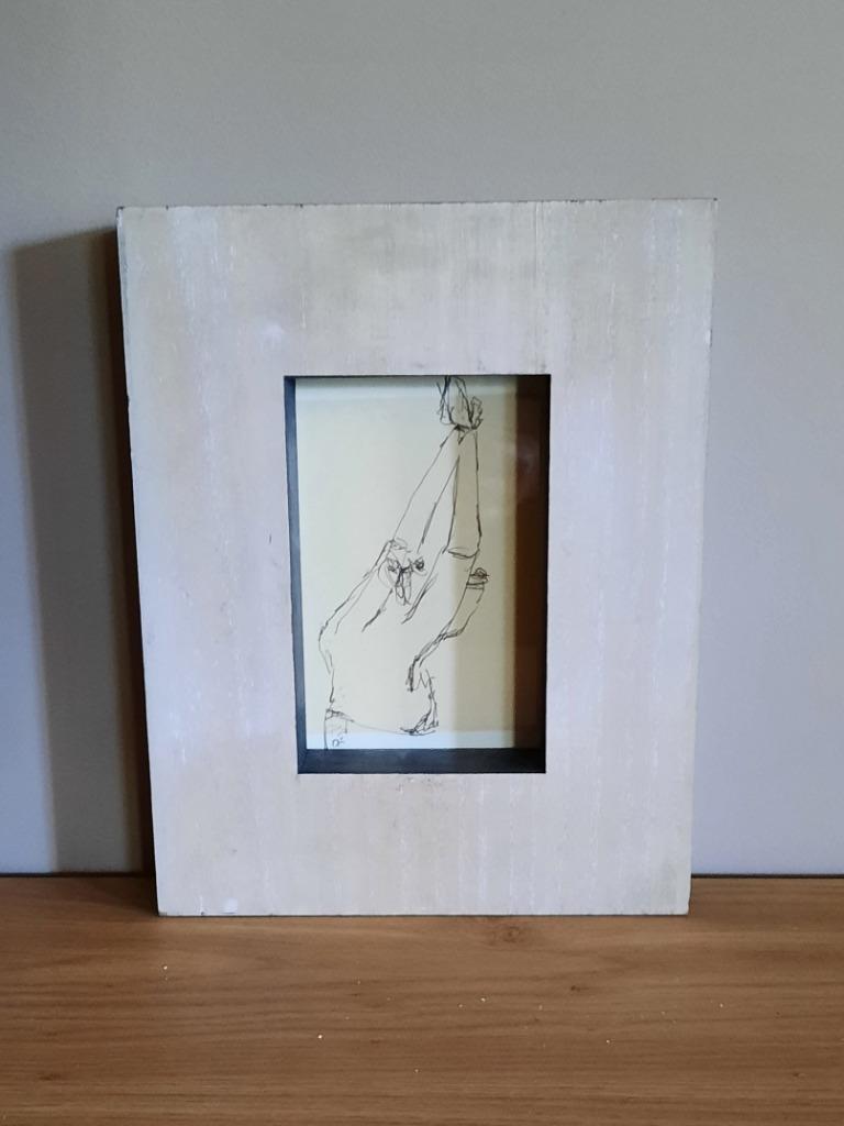 Pentekening / schets in inkt /  ingelijst, Enlèvement ou Envoi