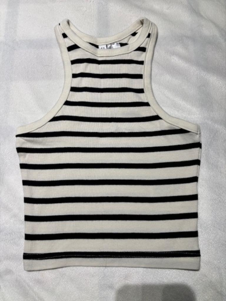 Top met witte en zwarte voering, maat XS EUR / H&M Divide, Kleding | Dames, Ophalen, H&M, Wit, Zo goed als nieuw