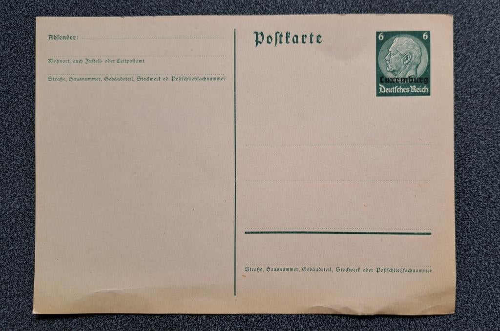 Duitse postkaart Deutsches Reich Luxemburg, Ophalen of Verzenden
