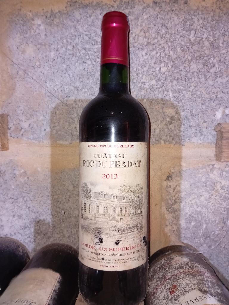 Vin Rouge Château Roc du Pradat 2013 Bordeaux Supérieur, Collections, Vins, Neuf, Pleine, Enlèvement, Vin rouge