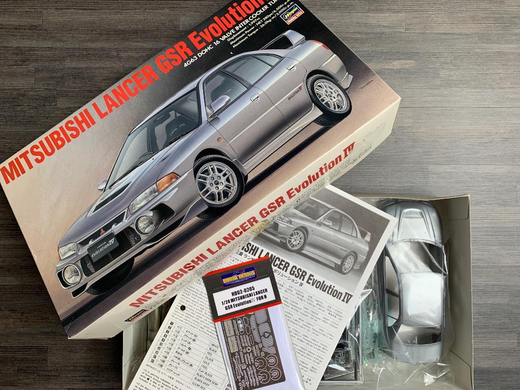 1/24 Hasegawa Mitsubishi Lancer Evolution IV + HD PE-set, Overige merken, Auto, Groter dan 1:32, Nieuw