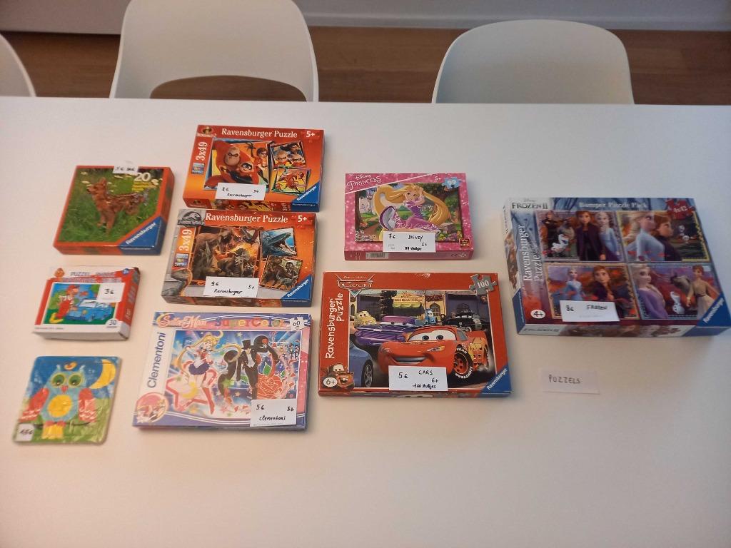 Puzzels beginners tem 6+ NIEUWSTAAT cars,incredibles,ree,uil, Enlèvement ou Envoi, Plus de 50 pièces, Comme neuf, 6 ans ou plus