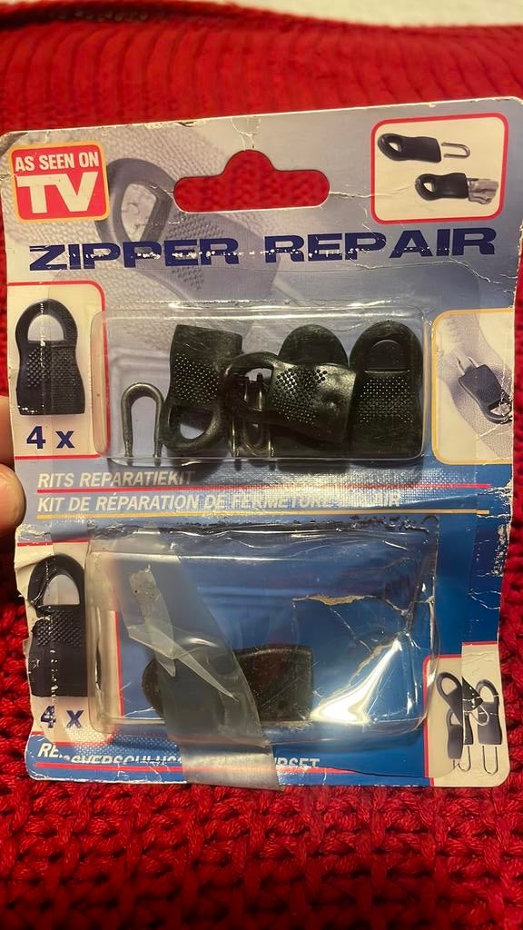 Kit de réparation de fermeture éclair – Zipper Repair (4+), Hobby & Loisirs créatifs, Couture & Fournitures, Envoi, Comme neuf