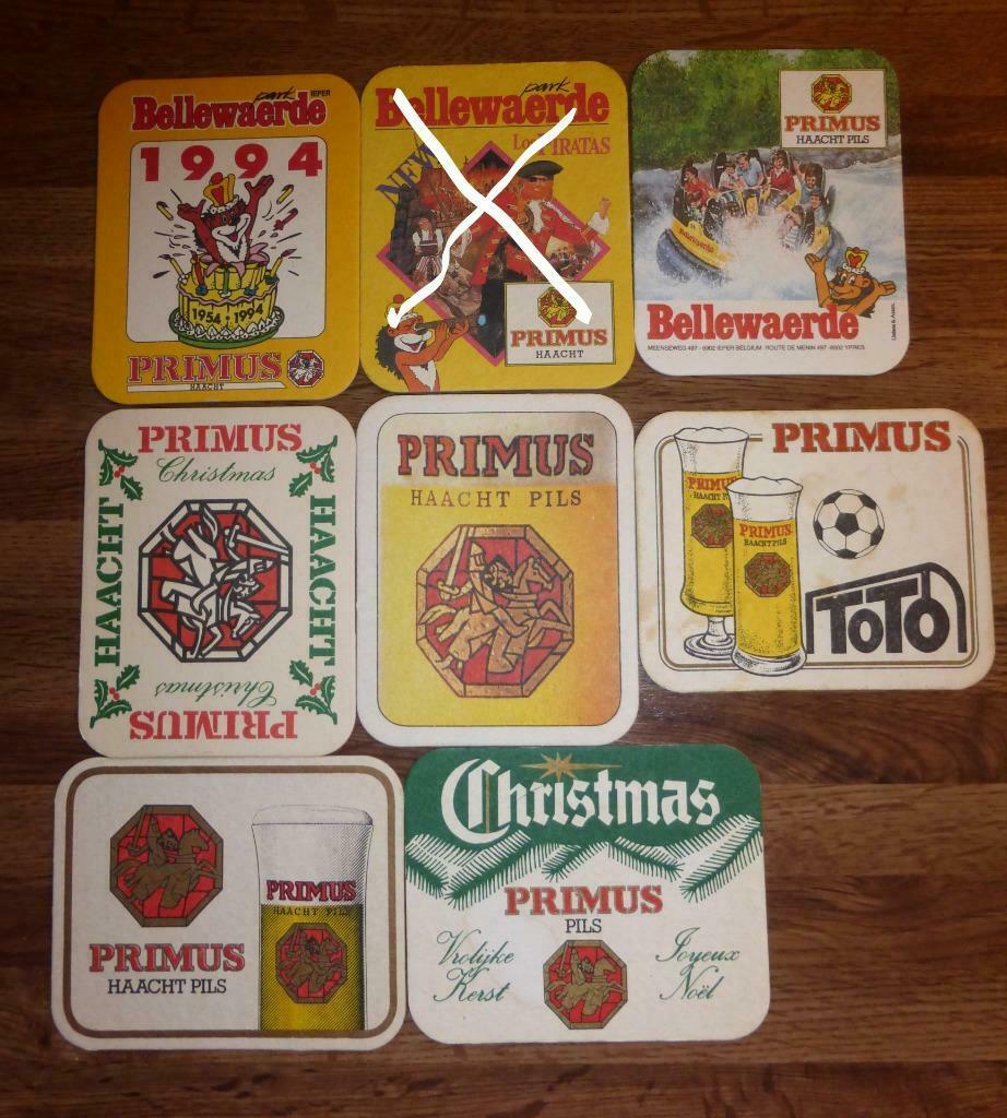 27 oude bierviltjes primus brouwerij haacht, Enlèvement ou Envoi, Utilisé, Sous-bock, Autres marques