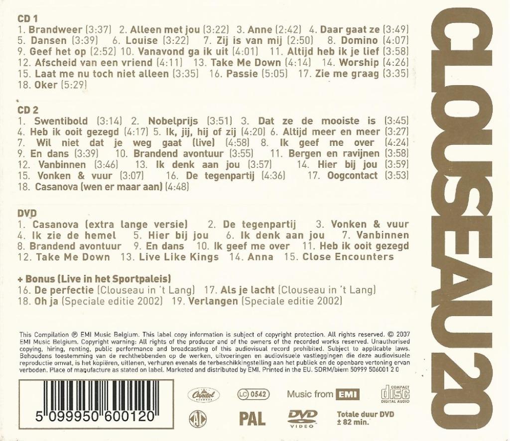2CD-BOX + DVD * CLOUSEAU 20, Cd's en Dvd's, Cd's | Nederlandstalig, Zo goed als nieuw, Levenslied of Smartlap, Verzenden