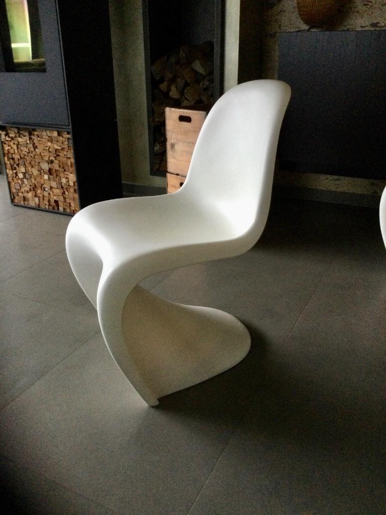 Verner Panton S-chairs, Huis en Inrichting, Stoelen, Zo goed als nieuw, Kunststof, Wit, Ophalen