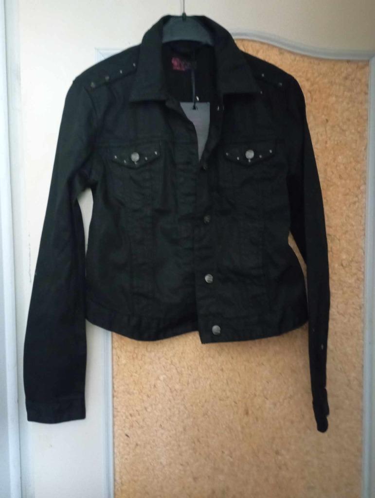 veste femme en jeans cloutés noir T M neuve, Vêtements | Femmes, Neuf, Taille 38/40 (M), Enlèvement ou Envoi, Remixx