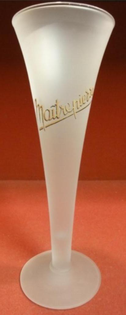 7 Flutes en verre givré MaîtrePierre, 20 cm, vintage, Enlèvement ou Envoi, Comme neuf, Cristal, Verre ou Verres