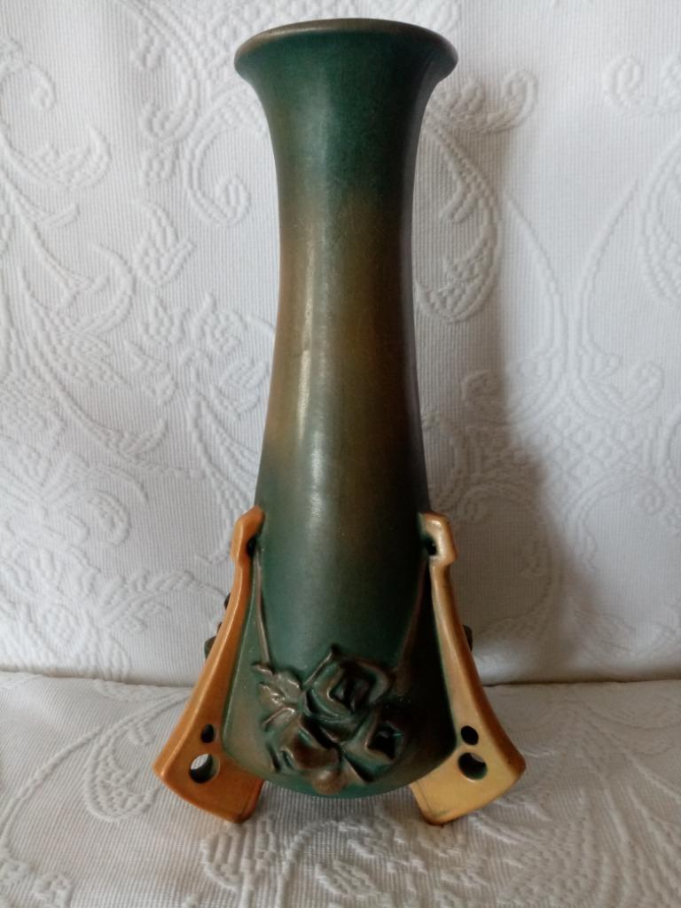 Art Nouveau keramiek vaas Bernard Bloch Bohemian/Oostenrijk, Ophalen of Verzenden