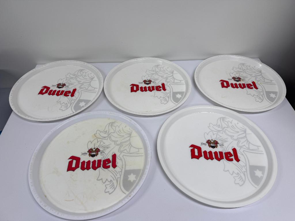 Duvel / Rodenbach / Cristal plateaus / dienbladen, Verzamelen, Ophalen, Gebruikt, Overige typen, Duvel