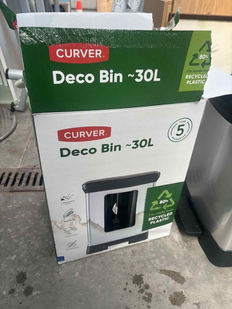 Curver Deco Bin 30l pedaalemmer als nieuw, Huis en Inrichting, Woonaccessoires | Prullenbakken, Ophalen, Kunststof, Met pedaal