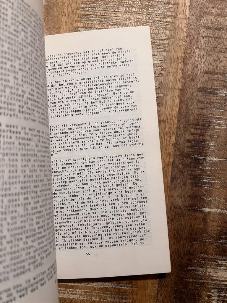 facettes du libéralisme en Flandre en 1978, Enlèvement ou Envoi, Utilisé, Société