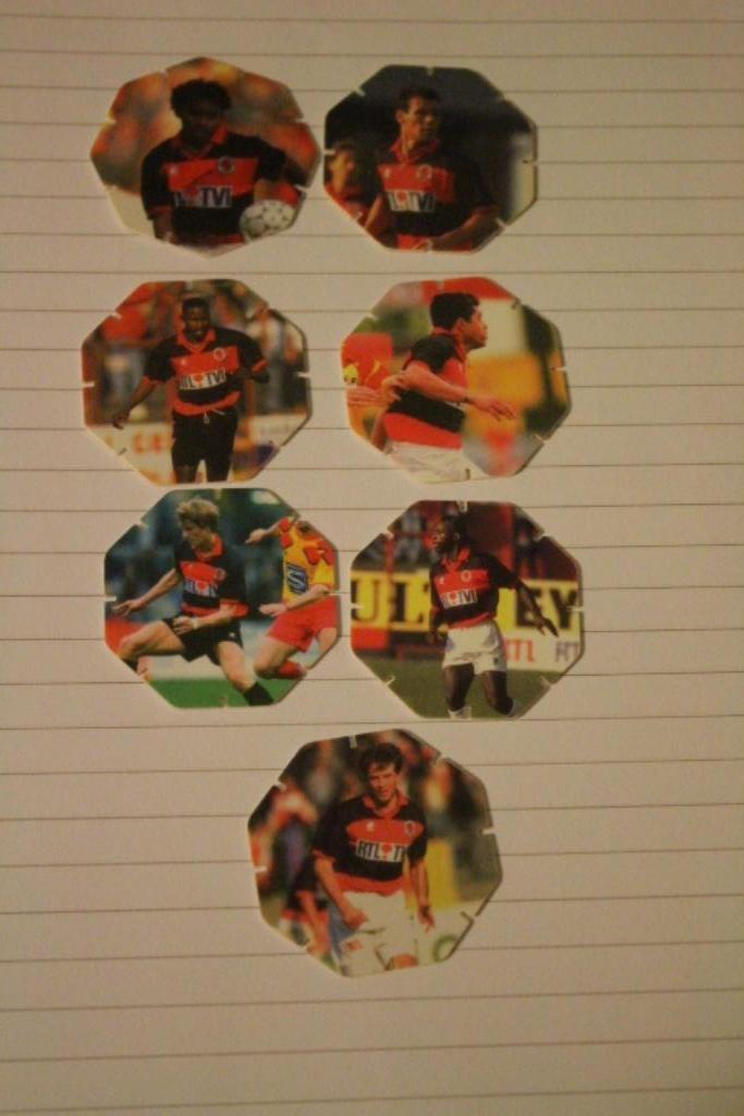 7 Flippos Seraing - Voetbal - flippo - Jaren 90, Verzamelen, Flippo's, Losse flippo's, Ophalen of Verzenden