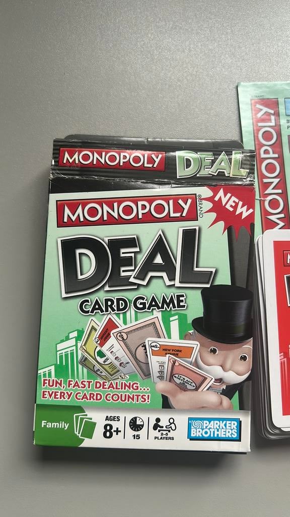 Monopoly Deal (BE), Hobby en Vrije tijd, Gezelschapsspellen | Kaartspellen, Zo goed als nieuw, Drie of vier spelers, Vijf spelers of meer