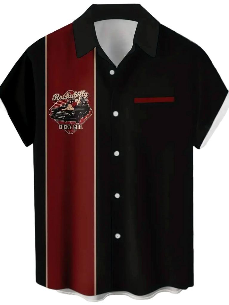 zwart Rockabilly Hemd met korte mouw (NIEUW), Kleding | Heren, Ophalen of Verzenden, Nieuw, Zwart