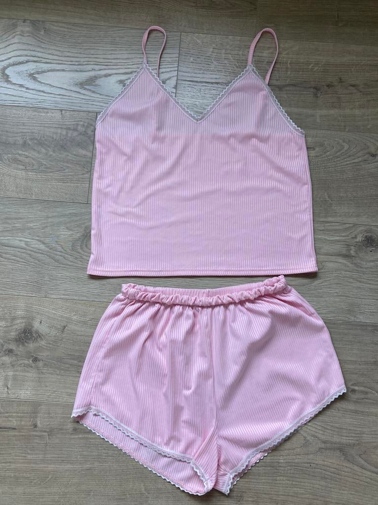 Roze zomer pyjama maat M / set 2 stuks, Shein, Verzenden, Zo goed als nieuw, Maat 38/40 (M)