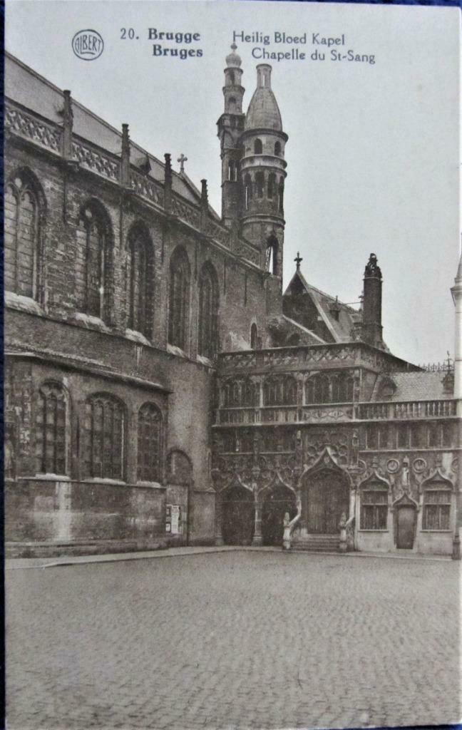 POSTKAART- BRUGGE, DE KAPEL VAN HET HEILIG BLOED., Ophalen of Verzenden, Ongelopen, West-Vlaanderen