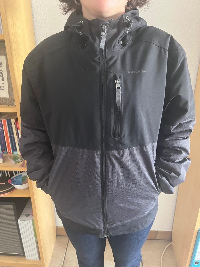 Veste d’hiver-de ski noire et grise, Zo goed als nieuw, Kleding, Ski, Ophalen
