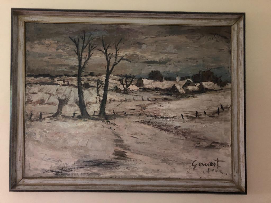 schilderij winterlandschap isidoor gevaert, Enlèvement