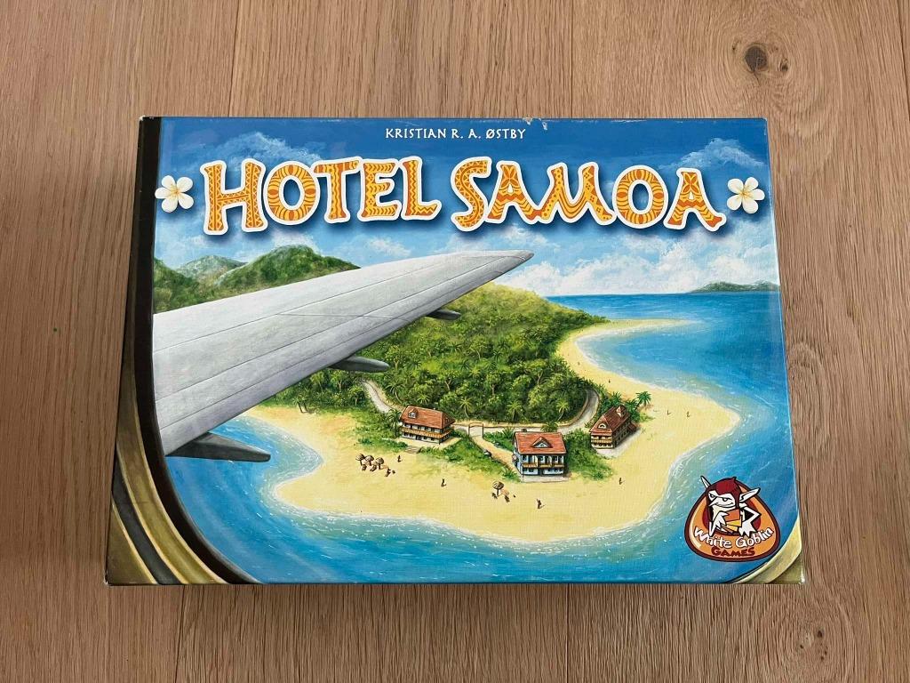 Hotel Samoa, Trois ou quatre joueurs, Enlèvement ou Envoi, Comme neuf, White Goblin Games